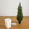 56" UV Resistant Artificial Cedar Tree in White Tower Planter (Indoor/Outdoor)